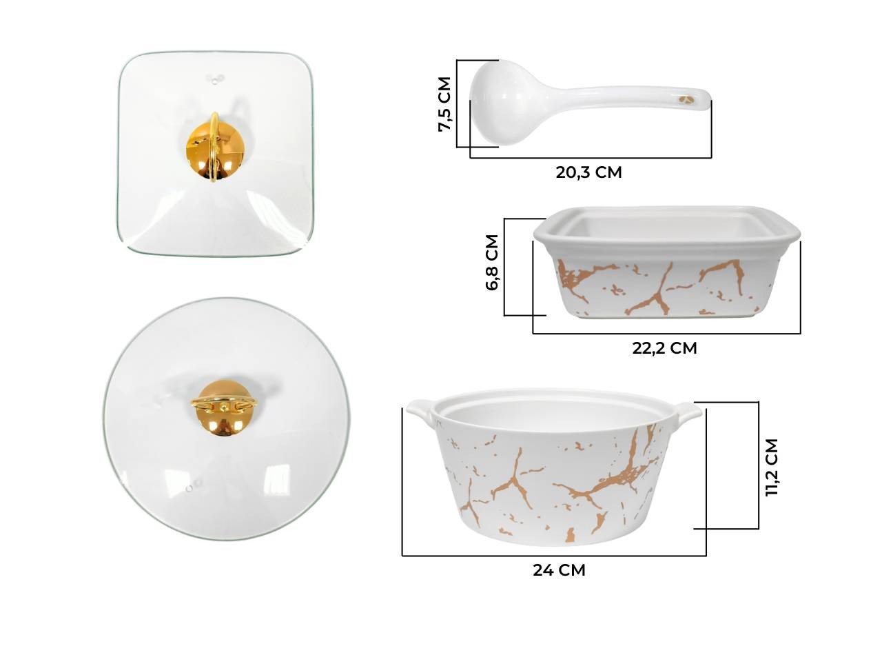 SM89 Putih Prasmanan Ivana dengan Motif Marmer